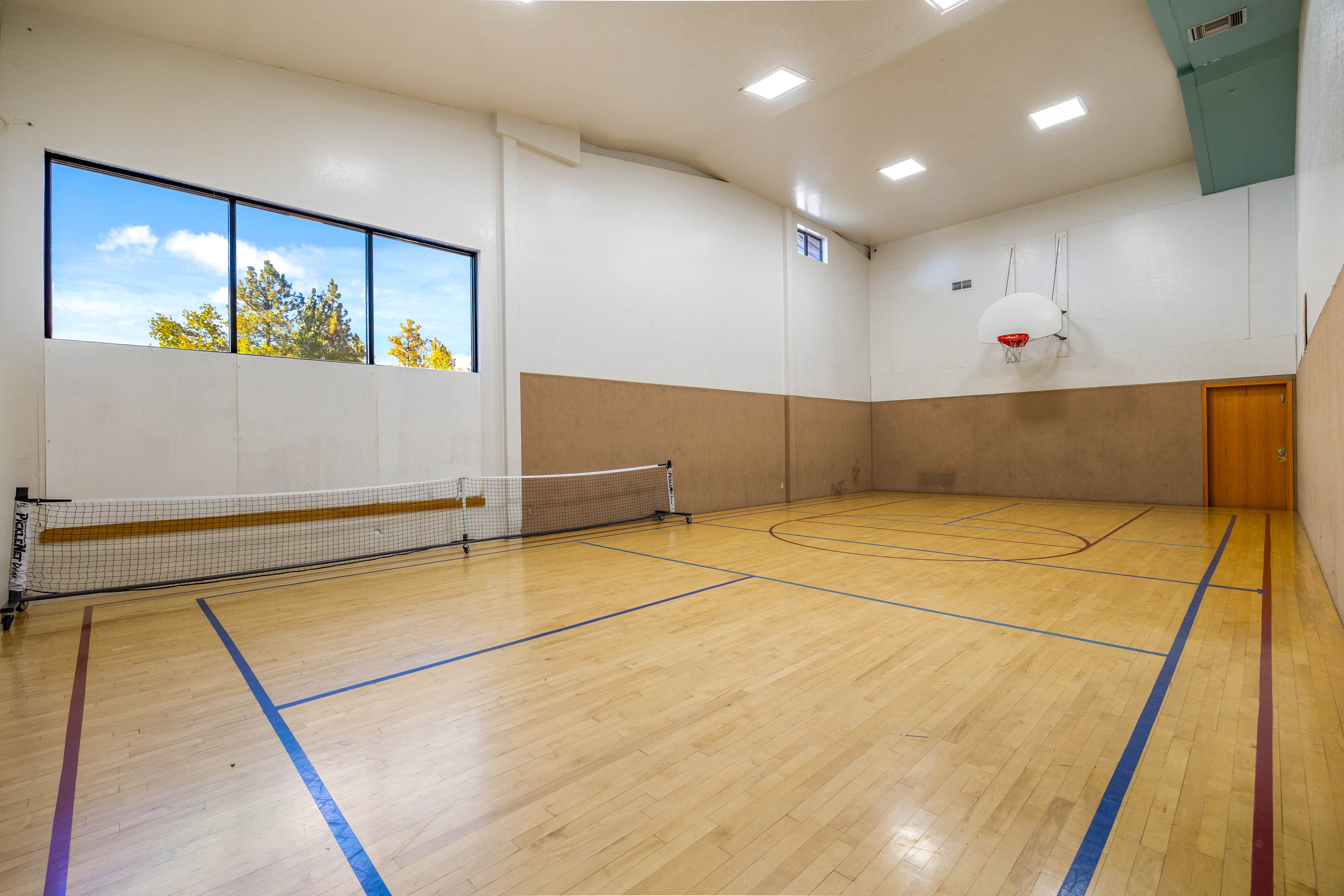 Indoor basketball and pickleball court